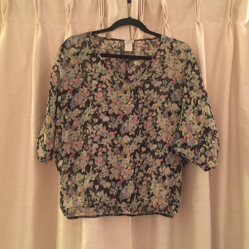 ♥️5️⃣SALE♥️Blackwith Multicolor Floral Pattern